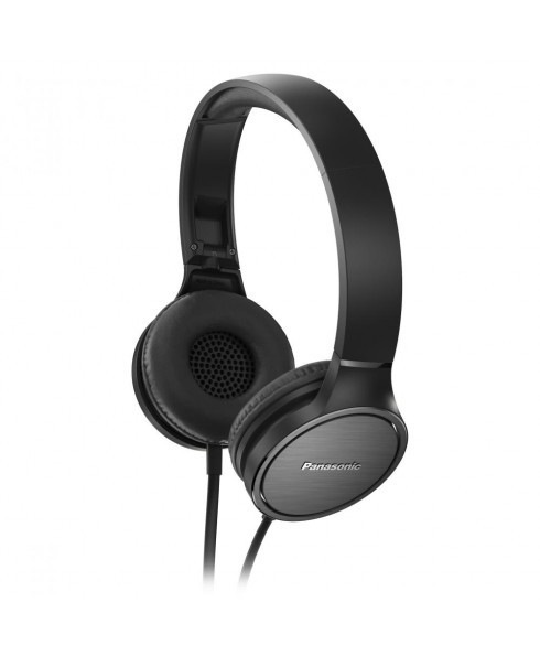 Panasonic Lightweight On-Ear Headphones with Microphone and Controller (Black)