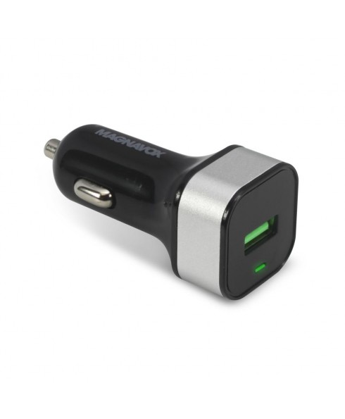 Magnavox Quick Charge 3.0 USB Car Charger with 5V/9V/12V Output