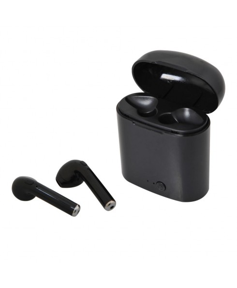 Sylvania SEB602 in-Ear Bluetooth True Wire-Free Earbuds Microphone and Charging Case - Black