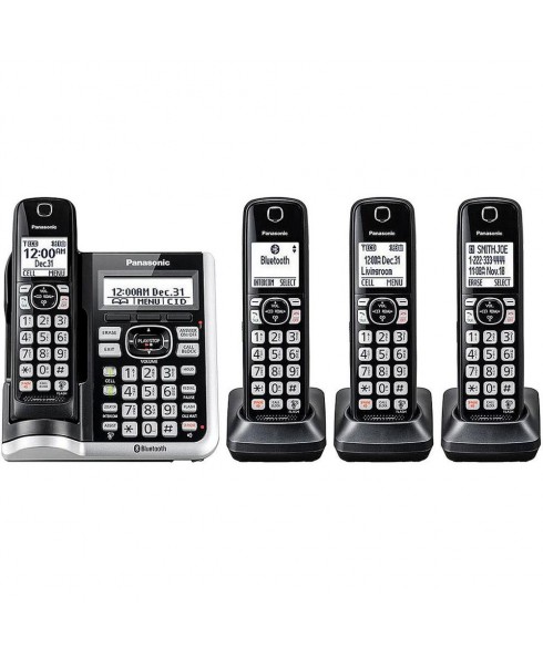 Panasonic KX-TGF574S 4-Handsets Link2Cell Bluetooth Cordless Phone with Answering Machine
