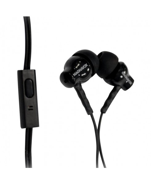Magnavox MHP4851 In-Ear Silicon Earbuds with Microphone - Black