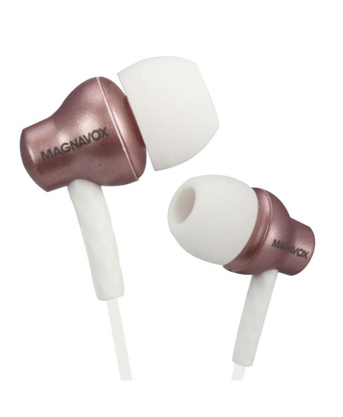 Magnavox MHP4851 In-Ear Silicon Earbuds with Microphone - Red