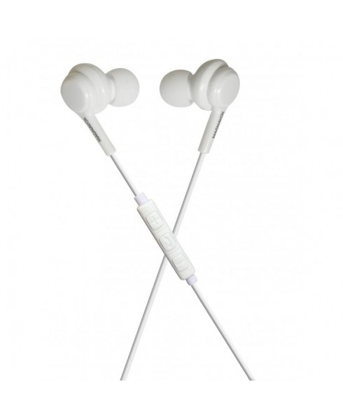 Magnavox MHP4857 In-Ear Silicon Earbuds with Extreme Bass - White