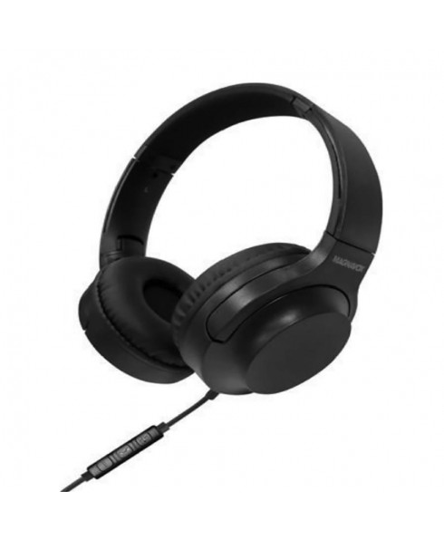 Magnavox MHP5031M Foldable Stereo Headphone with Microphone and Inline Remote Control