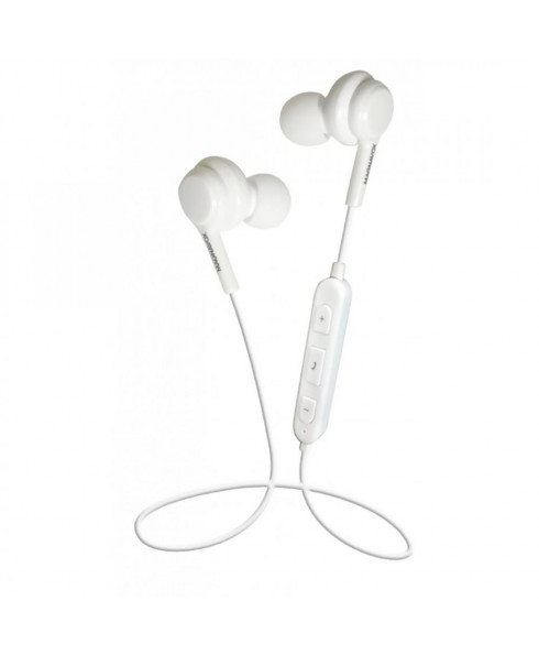 Magnavox MBH552 Behind-the-Neck Extreme Bass Bluetooth Earphones - White
