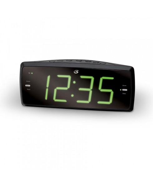GPX Dual Alarm AM/FM Clock Radio with Aux-in