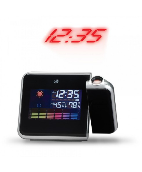 GPX CP108B Weather Alarm Clock with Time Projection