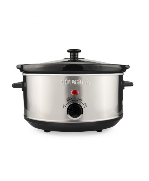 Courant 3.5 Quart Oval Slow Cooker, Stainless Steel