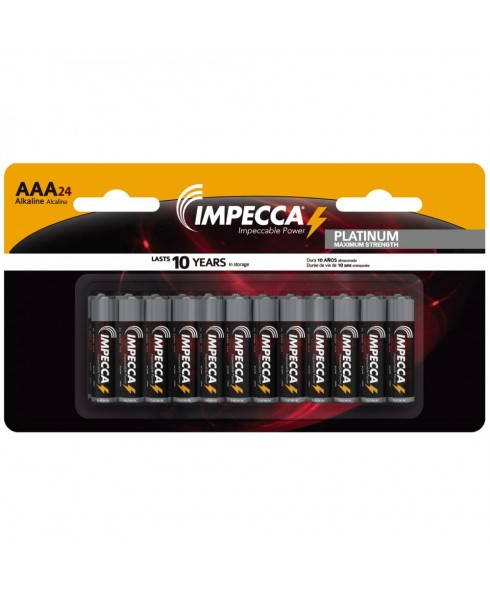 IMPECCA Alkaline AAA LR03 Platinum Batteries 24-Pack
