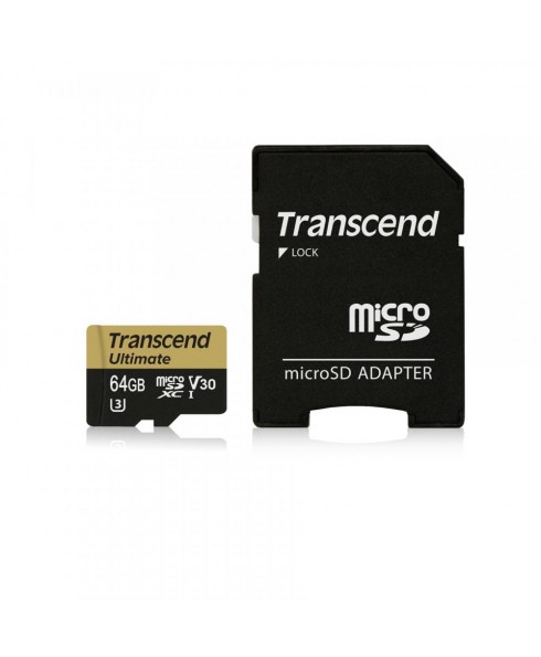 Transcend Ultimate 64GB microSDXC UHS-I U3M V30 MLC Memory Card