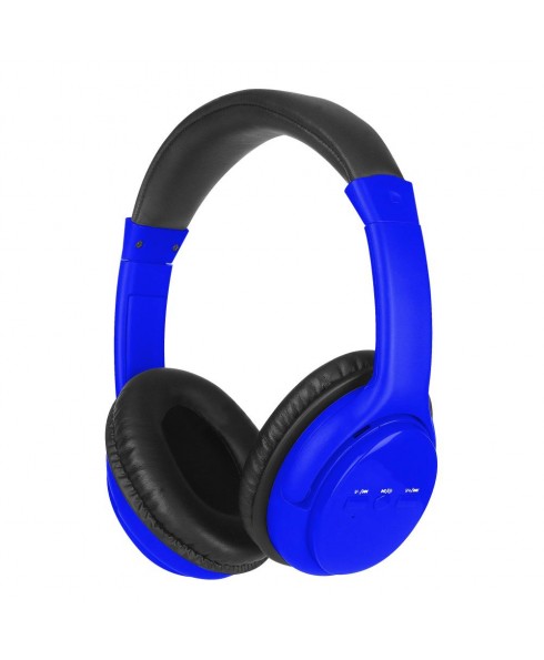 Sylvania SBT225 Over-the Head Bluetooth Headphones, Blue