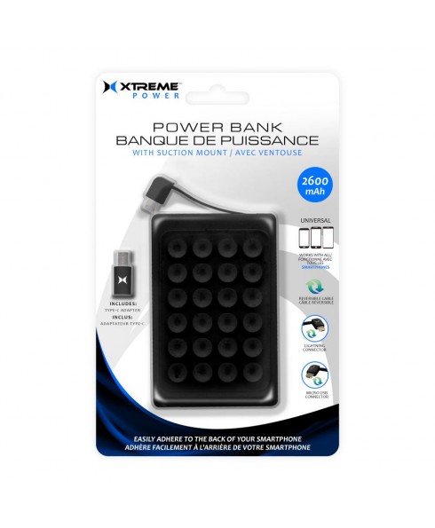 Xtreme 2500mAh Universal Portable Charger for Android/iPhone - Black