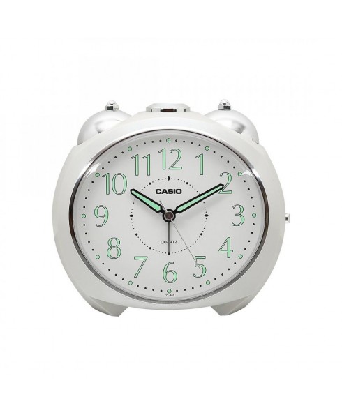 Casio TQ369 Analog Travel Bell Alarm Clock with Snooze and Microlight
