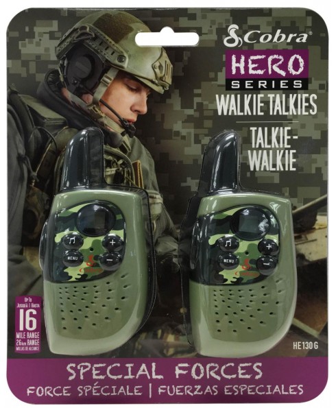 2-GIG HE130 16-Mile 2-Way Radios/Walkie Talkies, Green Army