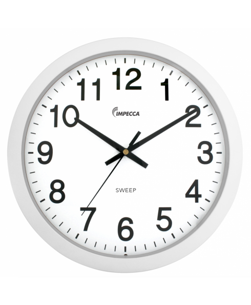 IMPECCA IMPWCW104W 10" WALL CLOCK, SILENT MOV. WHITE