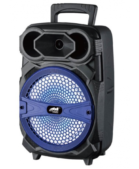 Naxa Black 8-inch Portable Party Speaker with LED Lighting Effects