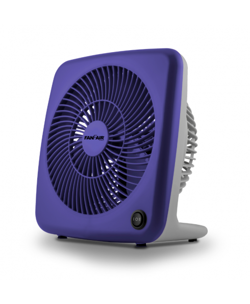 FanFair  7” Personal Box Fan - Blue