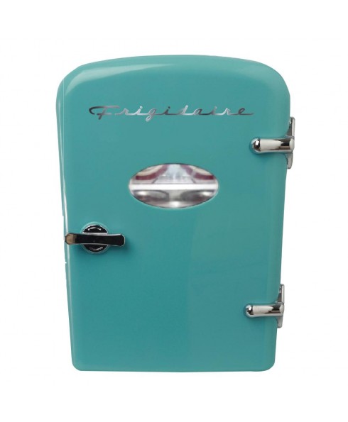 Frigidaire EFMIS129 Portable Retro 6-can Mini Fridge, Blue