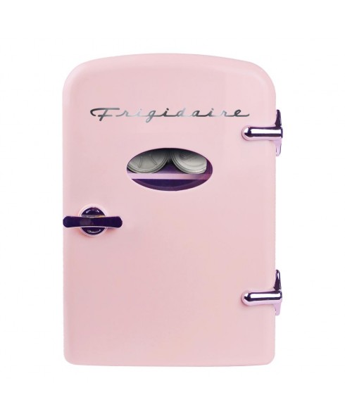 Frigidaire EFMIS129 Portable Retro 6-can Mini Fridge, Pink