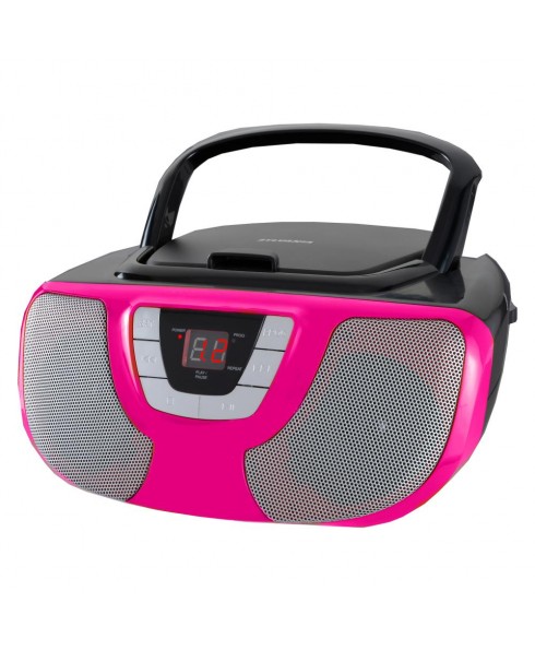Sylvania Portable CD Boom Box with AM/FM Radio (Pink)