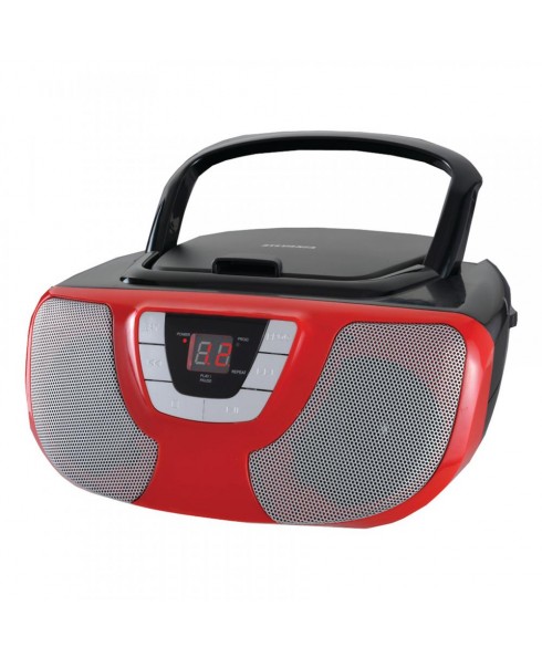 Sylvania Portable CD Boom Box with AM/FM Radio (Red)