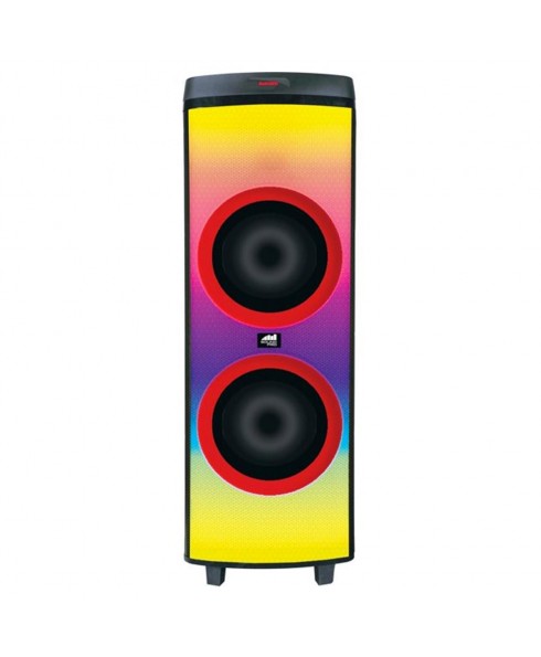 Naxa Portable Dual 12″ Bluetooth® Blaze Party Speakers with Full Glow Disco Lights