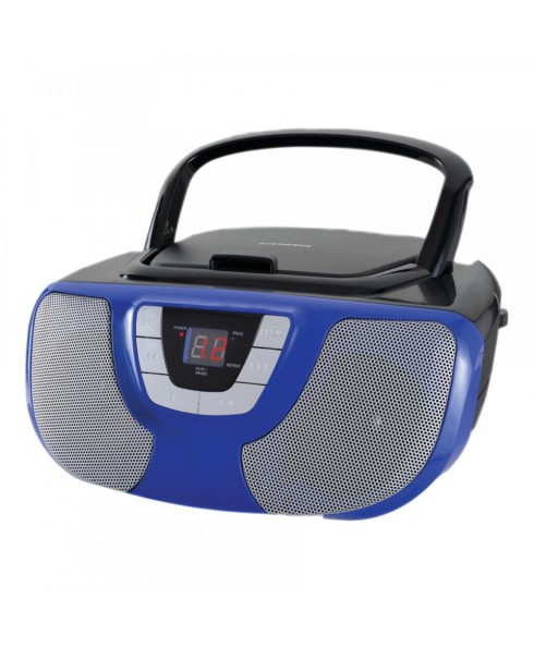 Sylvania Portable CD Boom Box with AM/FM Radio (Blue)