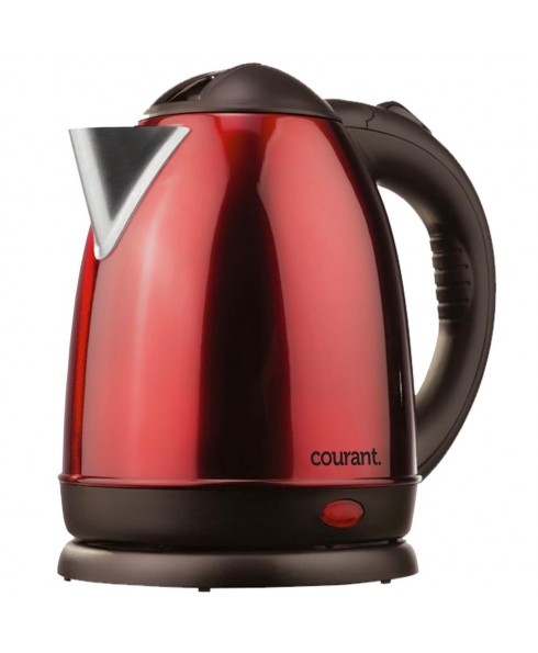 Courant 1.5 Liter Cordless Stainless Steel Electric Kettle - Red