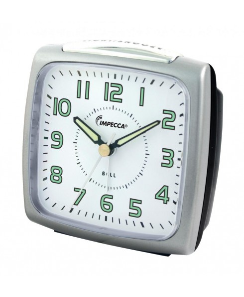 Impecca Bell Alarm Clock, Silver