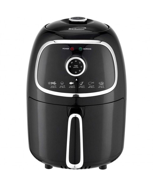 Brentwood 2-Quart Small Electric Air Fryer, Timer & Temp. Control - Black