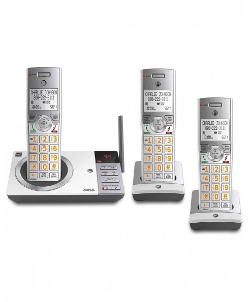 AT&T 3 Handset Cordless Phone with Talking Caller ID, Call Block