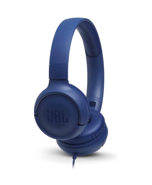 JBL TUNE 500 Wired On-Ear Headphones - Blue