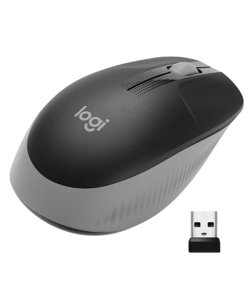 Logitech Wireless Full Size Mouse with Ambidextrous Curve Design - Charcoal Grey