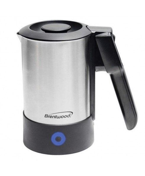 Brentwood Brentwood 1000-Watt 20-Oz. Dual-Voltage Electric Travel Kettle, Automatic Shutoff (KT-1506S) - Stainless Steel