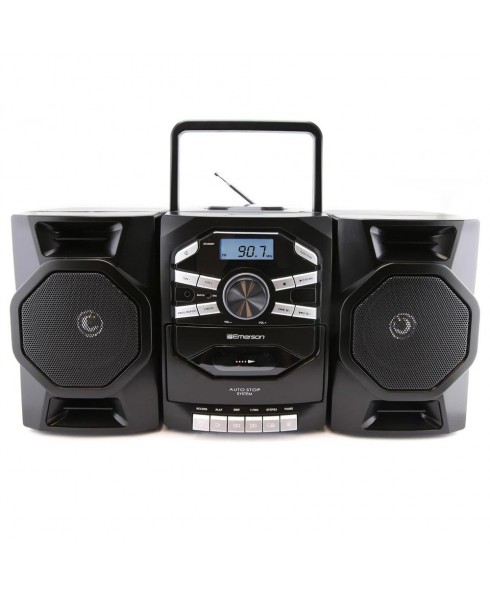 Emerson Emerson Portable CD & Cassette Stereo Retro Boombox with AM/FM Radio