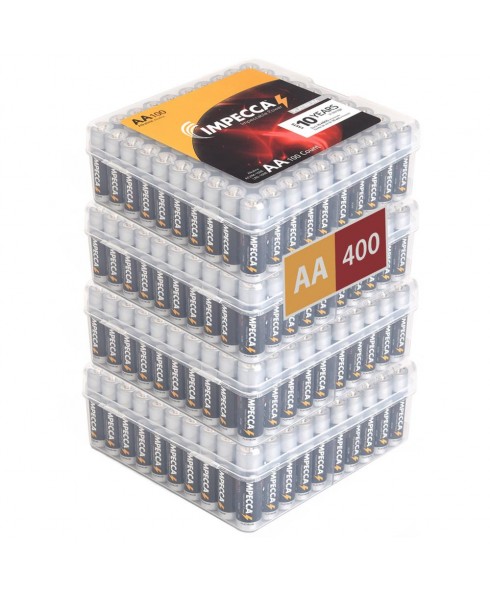 Impecca Alkaline AA LR06 Platinum Batteries 400-Pack