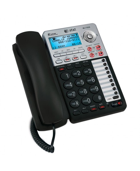 AT&T ML17939 2-Line Corded Speakerphone with Caller ID and Digital Answering System