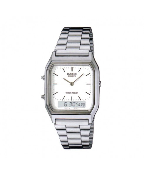 Casio AQ230A-7D Digital Analog Dual Time Metal Watch