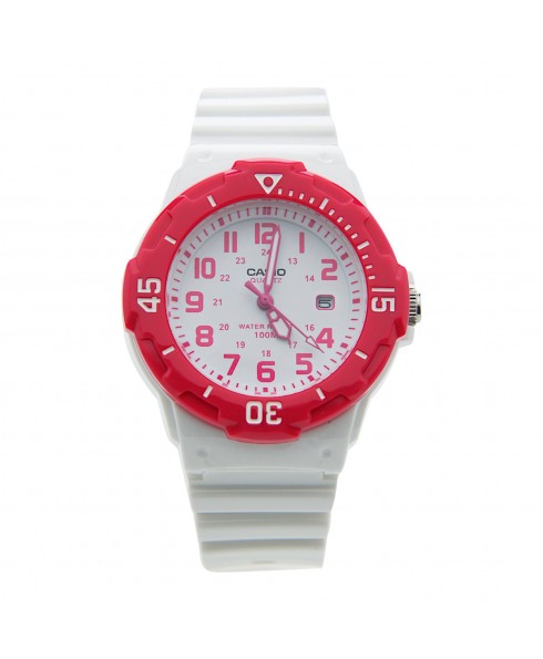 CASIO LADIES PINK ON WHITE              