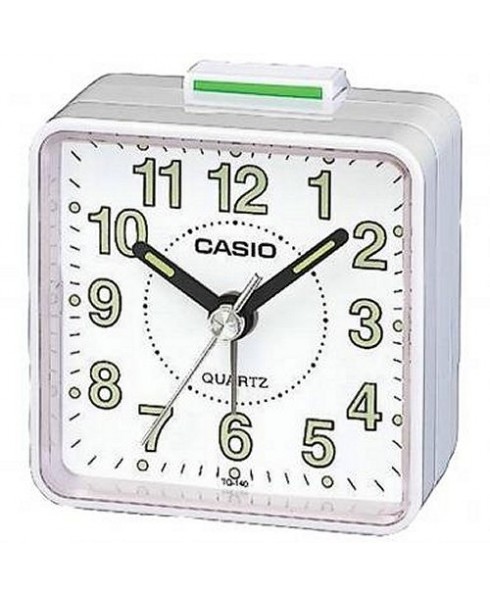 Casio TQ140 Travel Alarm Clock - White