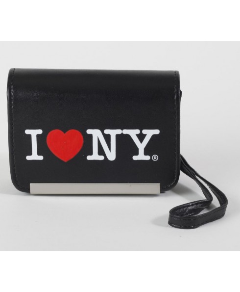 I Love NY DCS86 Compact Leather Digital Camera Case - Black