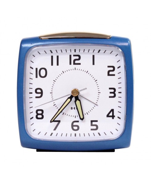IMPECCA Bell Alarm Clock, Metallic Blue