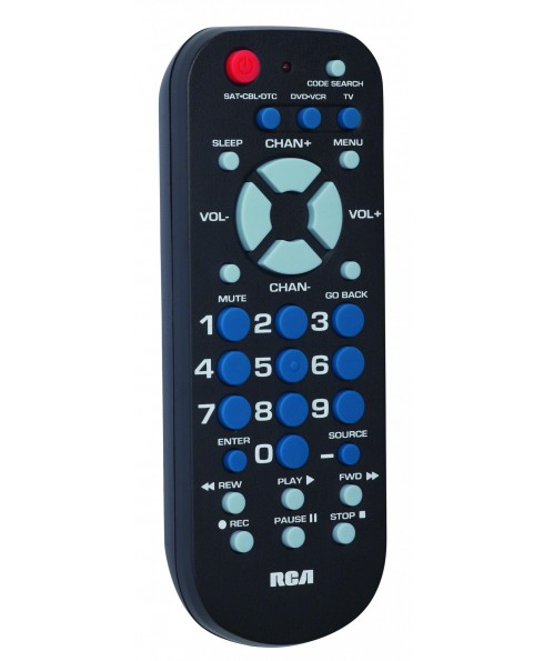 RCA RCR503BR 3-Device Palm-Sized Universal Remote