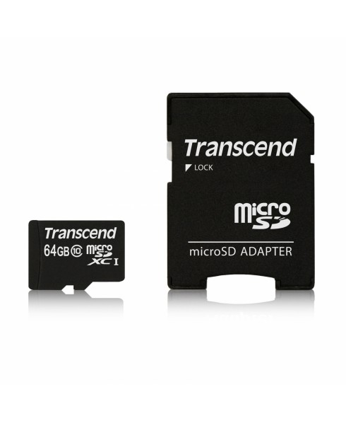 TRANSCND MICRO SDXC 64GB CLASS 10 W/ADPT