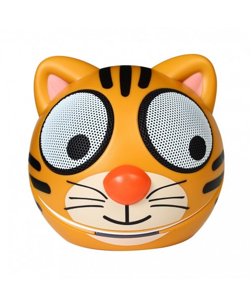 Zoo-Tunes Compact Portable Bluetooth Stereo Speaker, Tiger