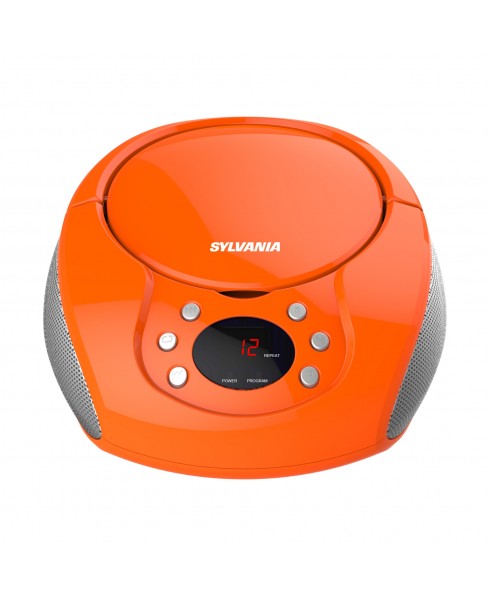 SYLVANIA CD AM/FM RADIO BOOMBOX - ORANGE