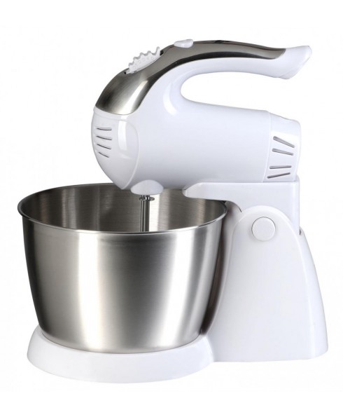 Brentwood 5-Speed Stand Mixer with Stainless Steel Bowl - White