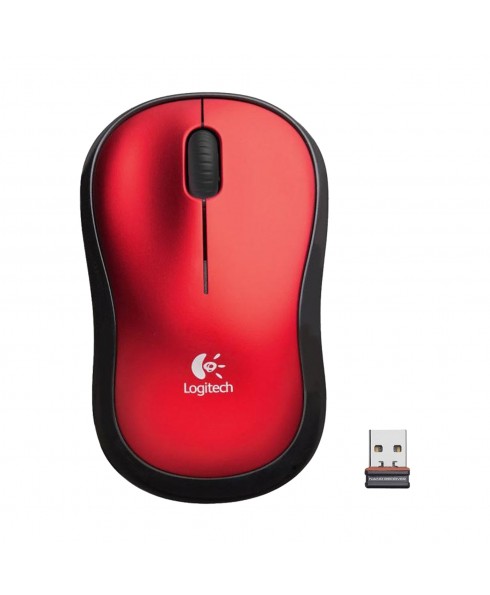 LOGITECH M185 WIRELESS MOUSE - RED      
