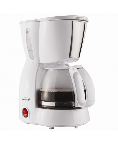 BRENTWOOD 4-CUP COFFEE MAKER - WHITE    