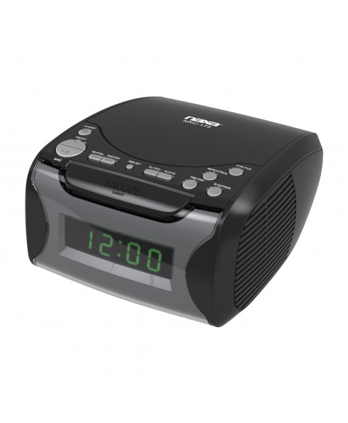 NAXA CD/AM/FM/AUX DUAL ALARM CLOCK, USB 